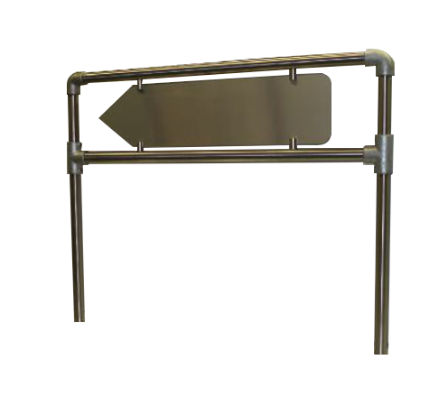 Pfeilschilder bestehend aus einem Rohrahmen für das Pfeilschild 1250x330 mm Alurohr + Gußverbinder. 
Schon ab 399.- Euro. 
Mit Edelstahlrahmen 499.- Euro.
